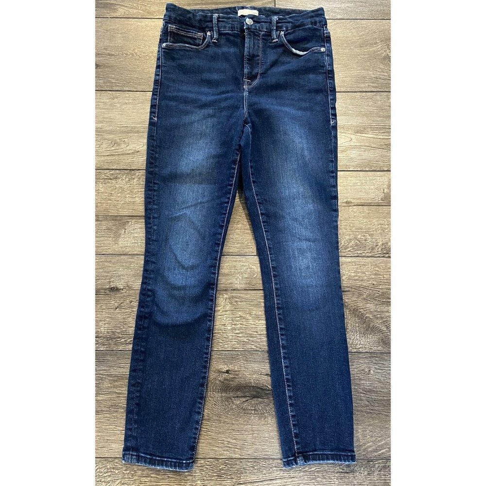 Good American Jeans Good Legs Skinny Cropped Dark Wash Size 6 28